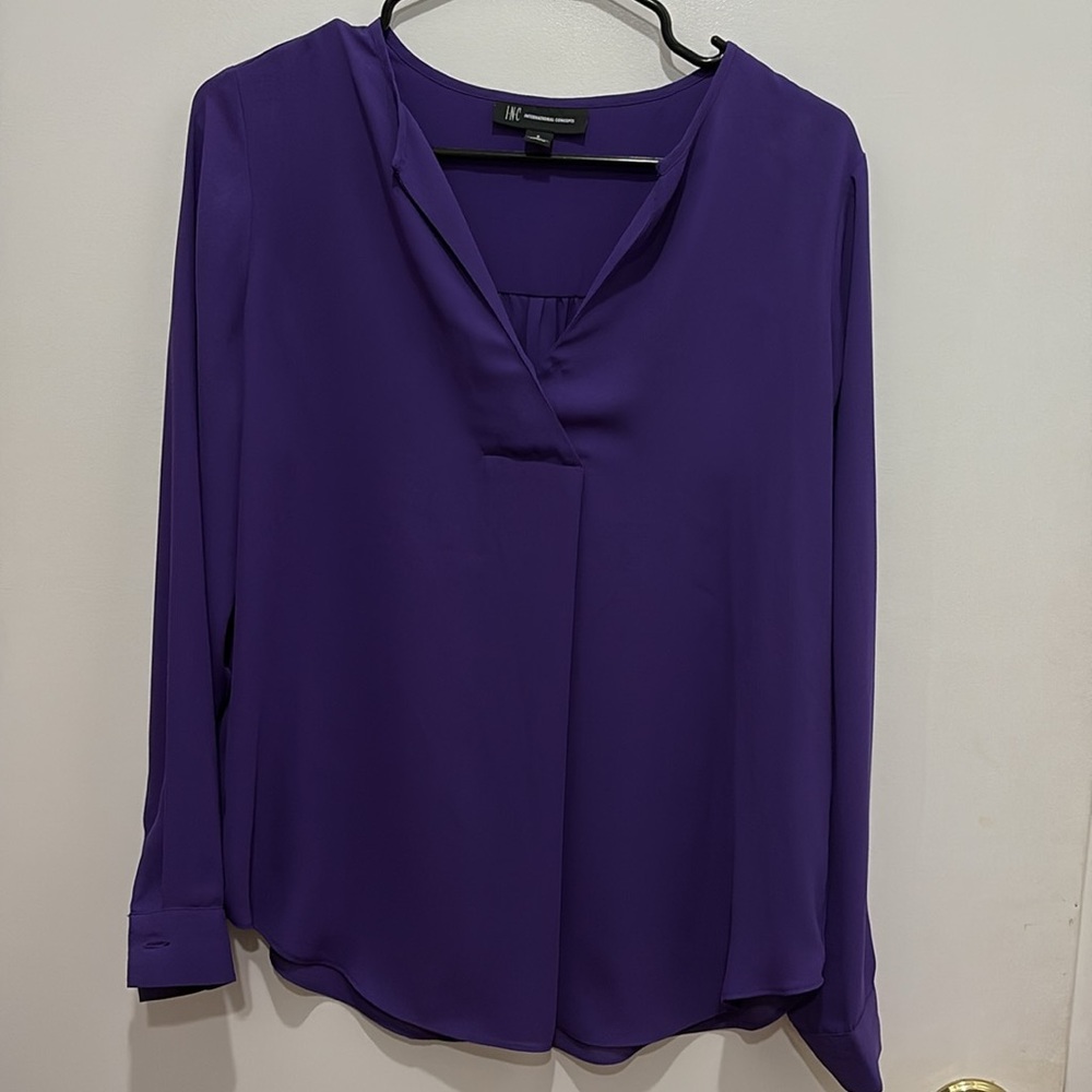 INC International Concepts, Small Long Sleeve Top Purple
